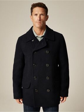J.Crew Dock Peacoat in Wool Blend with PrimaLoft® in Classic Navy Size XS